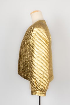 Yves Saint Laurent jacket in golden leather