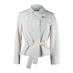 Yves Saint Laurent Jacket Winter White Felted Wool 34 / 4