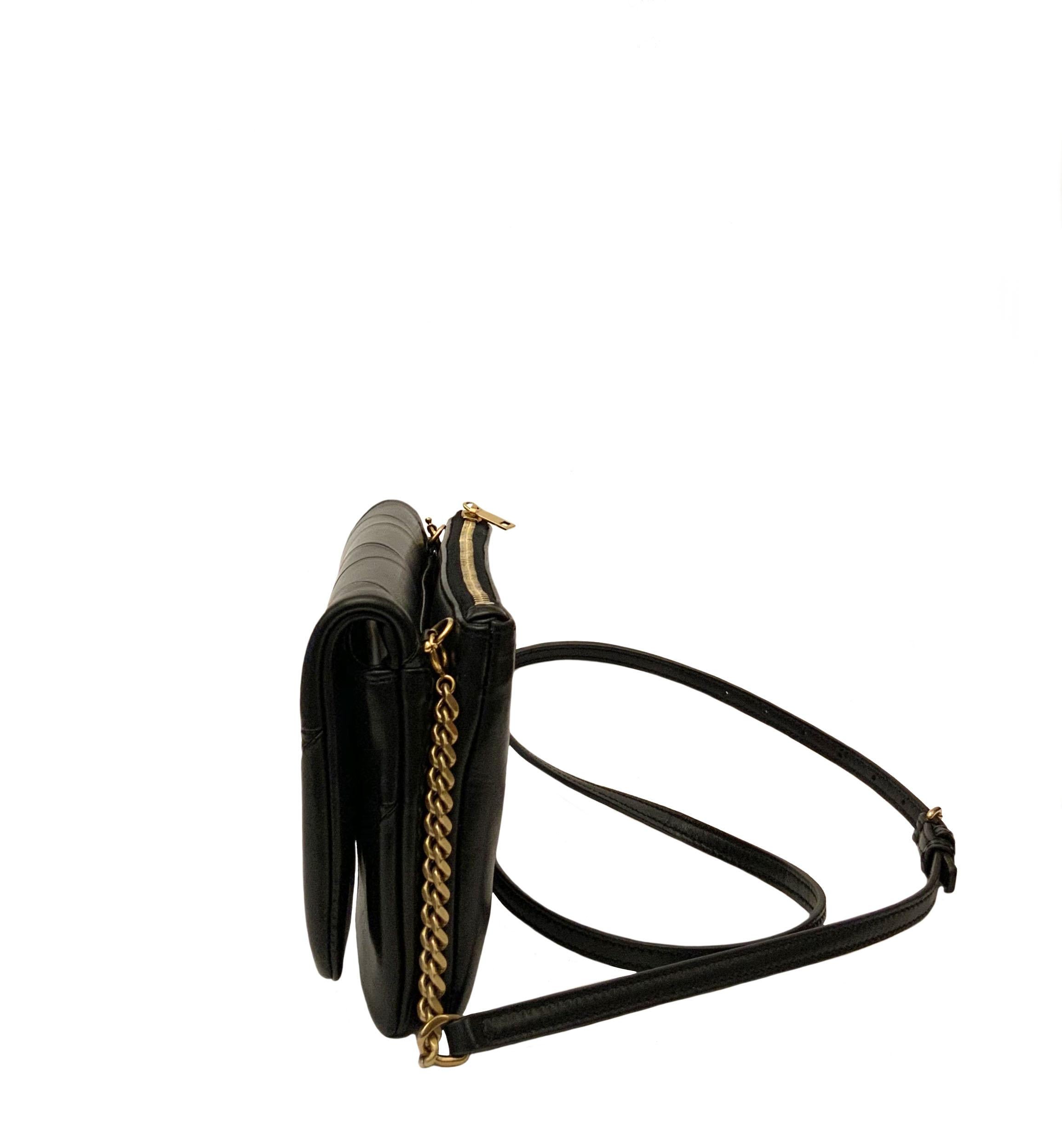 Yves Saint Laurent Jamie WOC Geldbörse auf Kette Schwarz Tasche 1