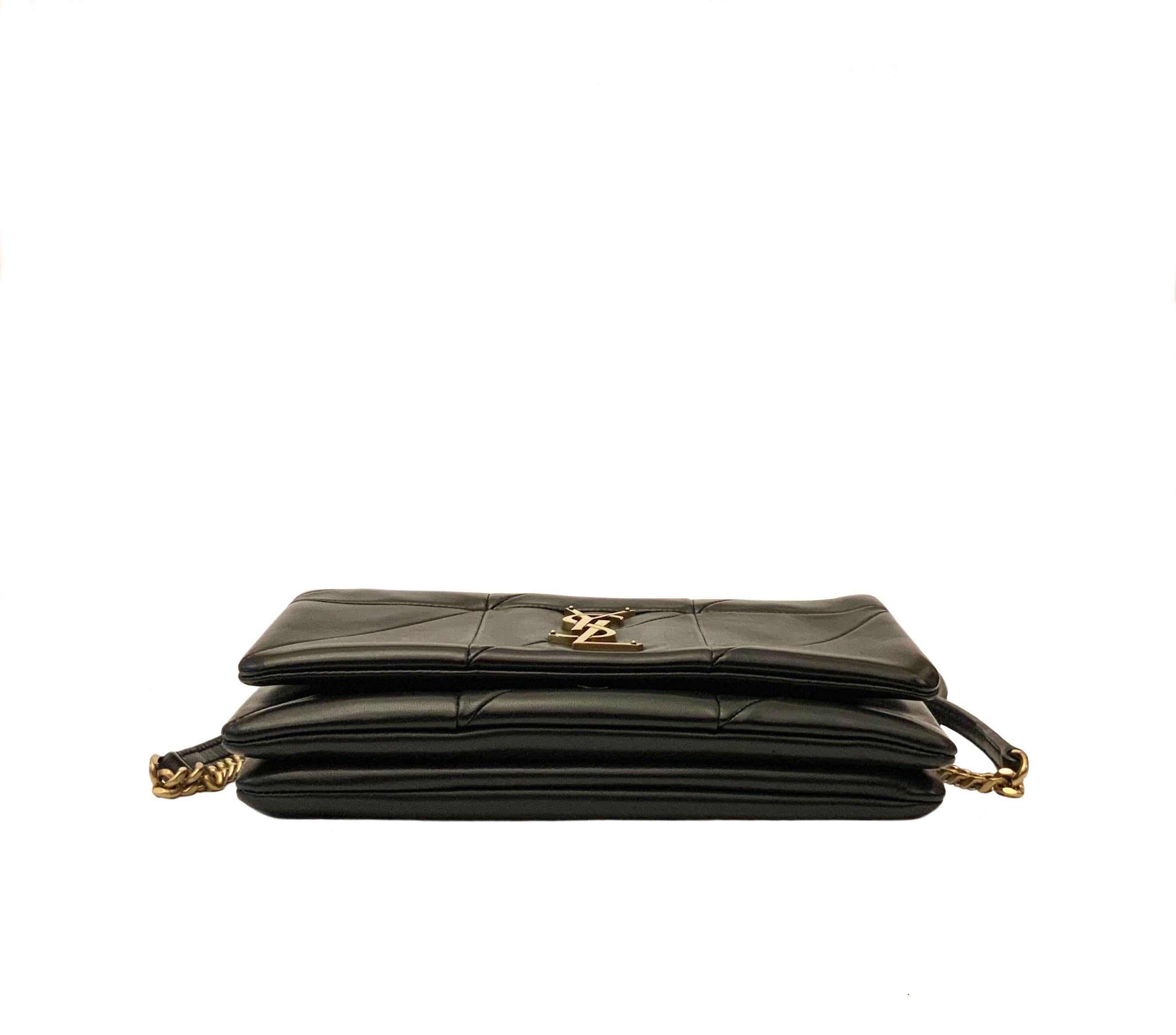 Yves Saint Laurent Jamie WOC Wallet on Chain Black Bag In Good Condition In Geneva, CH