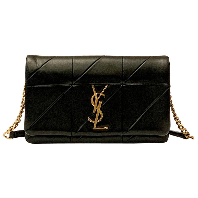 Yves Saint Laurent Jamie WOC Geldbörse auf Kette Schwarz Tasche bei 1stDibs