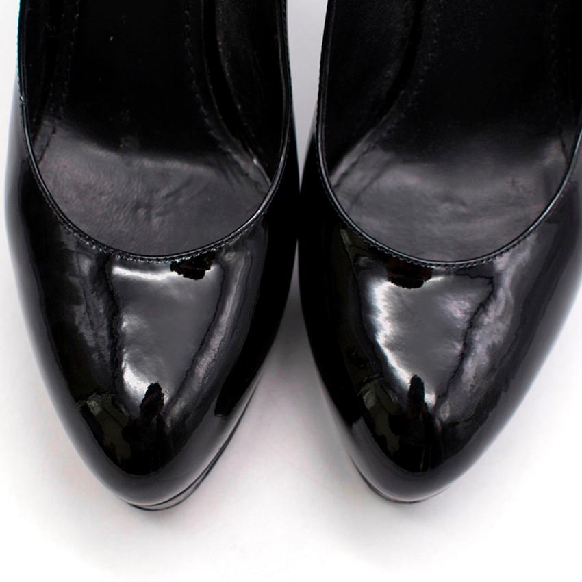 black patent heels