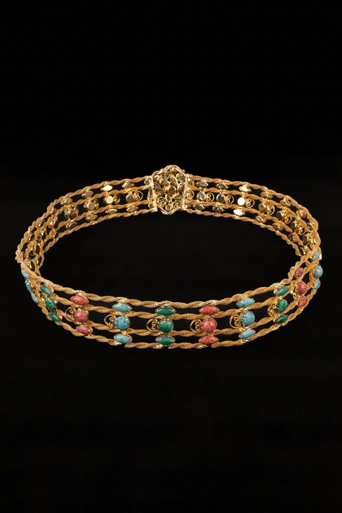 Yves Saint Laurent Jewelry Belt Haute Couture, 1980s For Sale 2