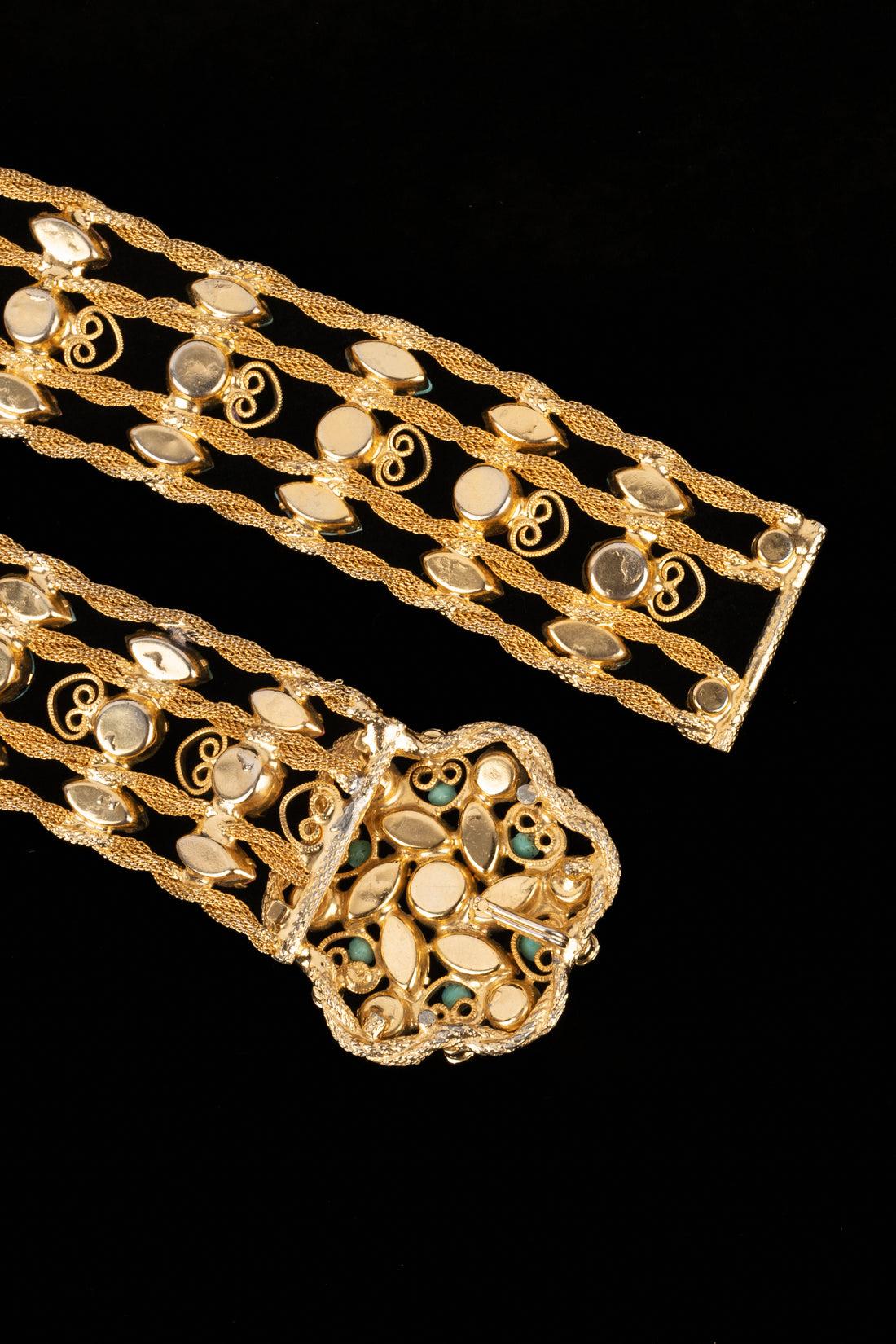 Yves Saint Laurent Jewelry Belt Haute Couture, 1980s For Sale 3