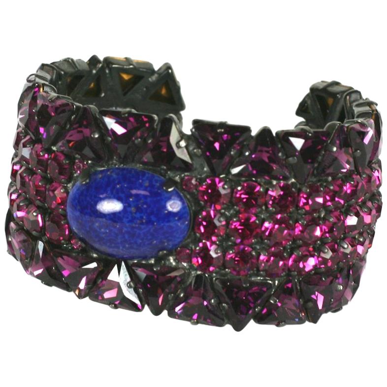 Yves Saint Laurent Jeweled Cuff Bracelet For Sale
