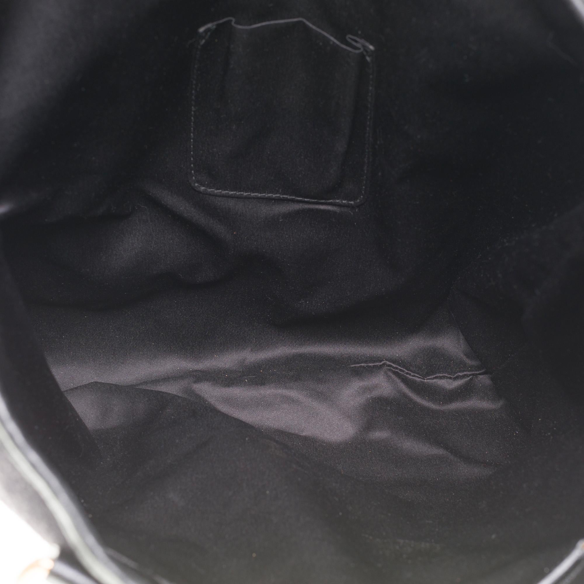 Yves Saint Laurent Kahala Tote bag en black Monogram Wool In Good Condition In Paris, IDF