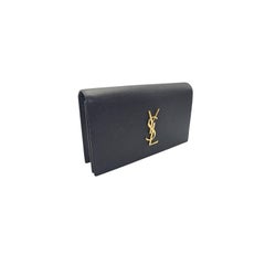 YVES Saint Laurent Kate Grained Leather Clutch