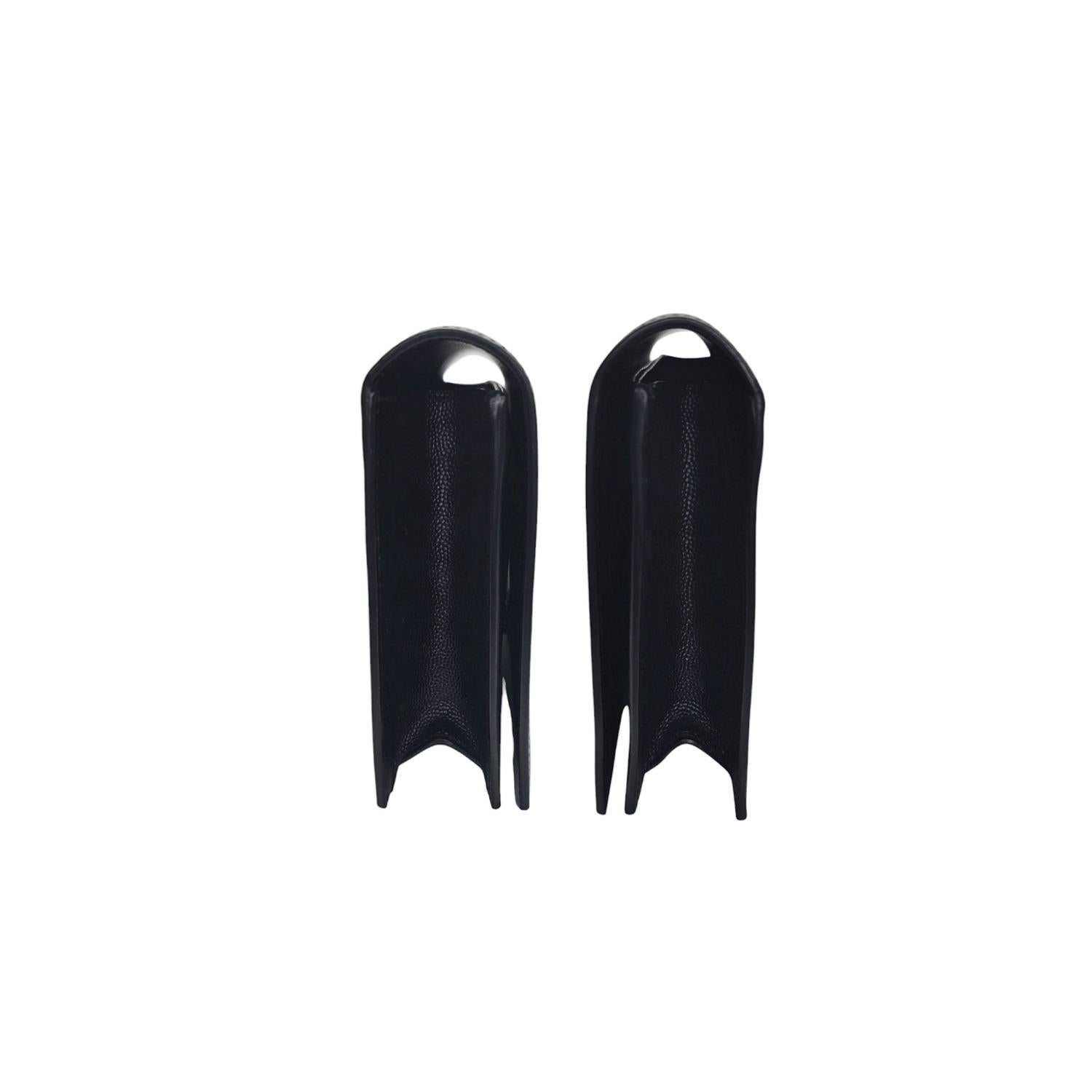 Black YVES Saint Laurent Kate Grained Leather Clutch For Sale