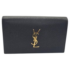 YVES Saint Laurent Kate Grained Leather Clutch