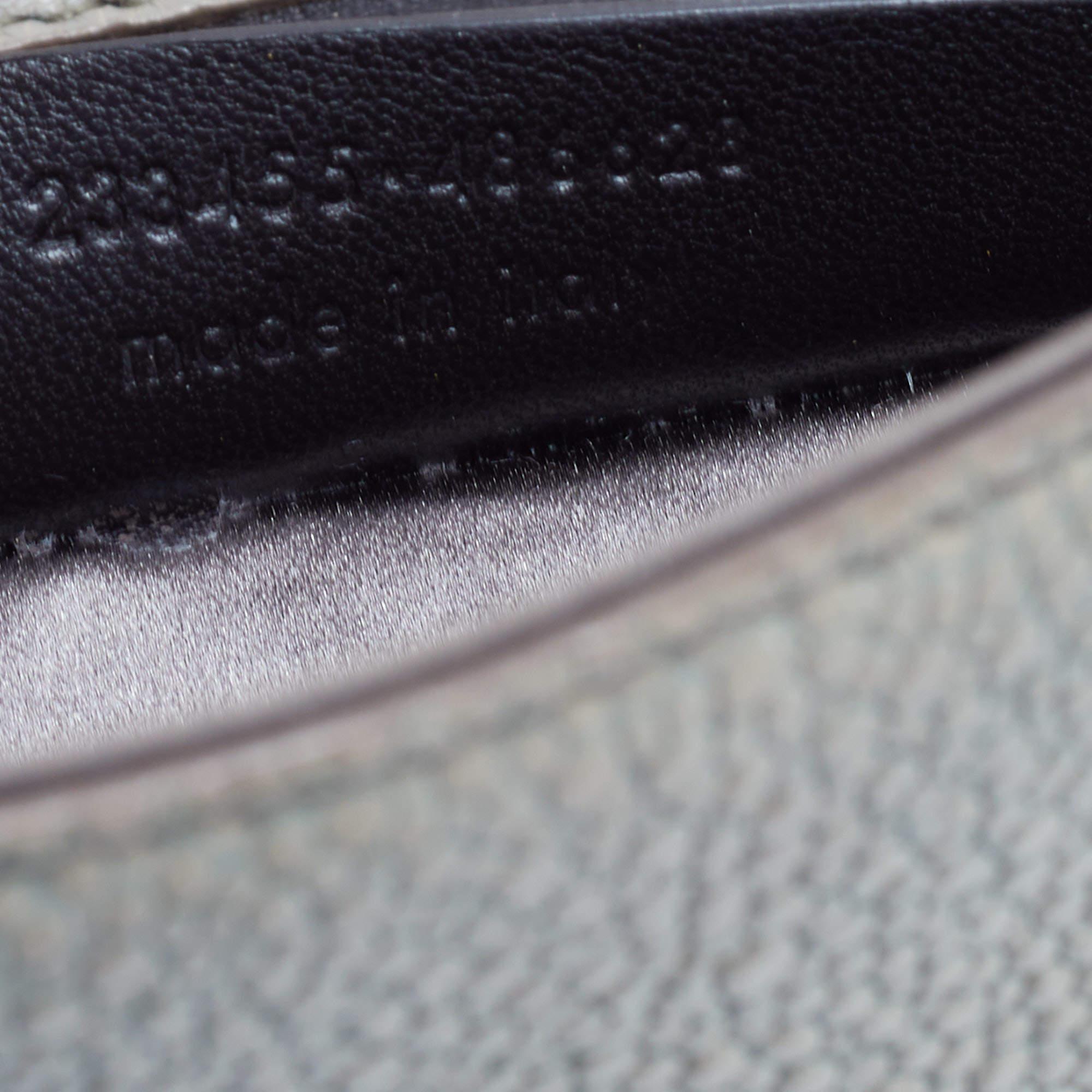 Yves Saint Laurent Khaki Stingray Embossed Leather Envelope Clutch 4