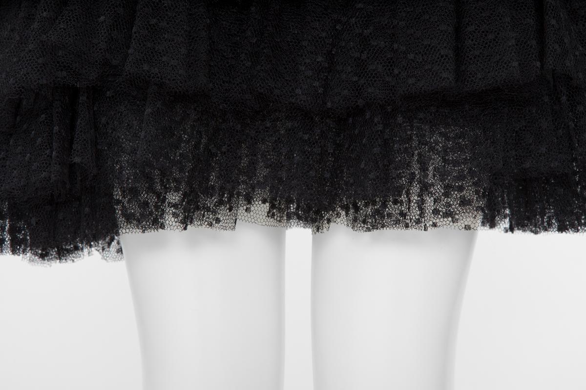 Yves Saint Laurent Knit & Tulle Mini Dress, Fall-Winter 1988 For Sale 4