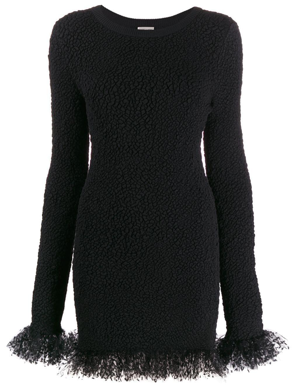 Yves Saint Laurent Knit and Tulle Mini Dress, Fall-Winter 1988 For Sale ...