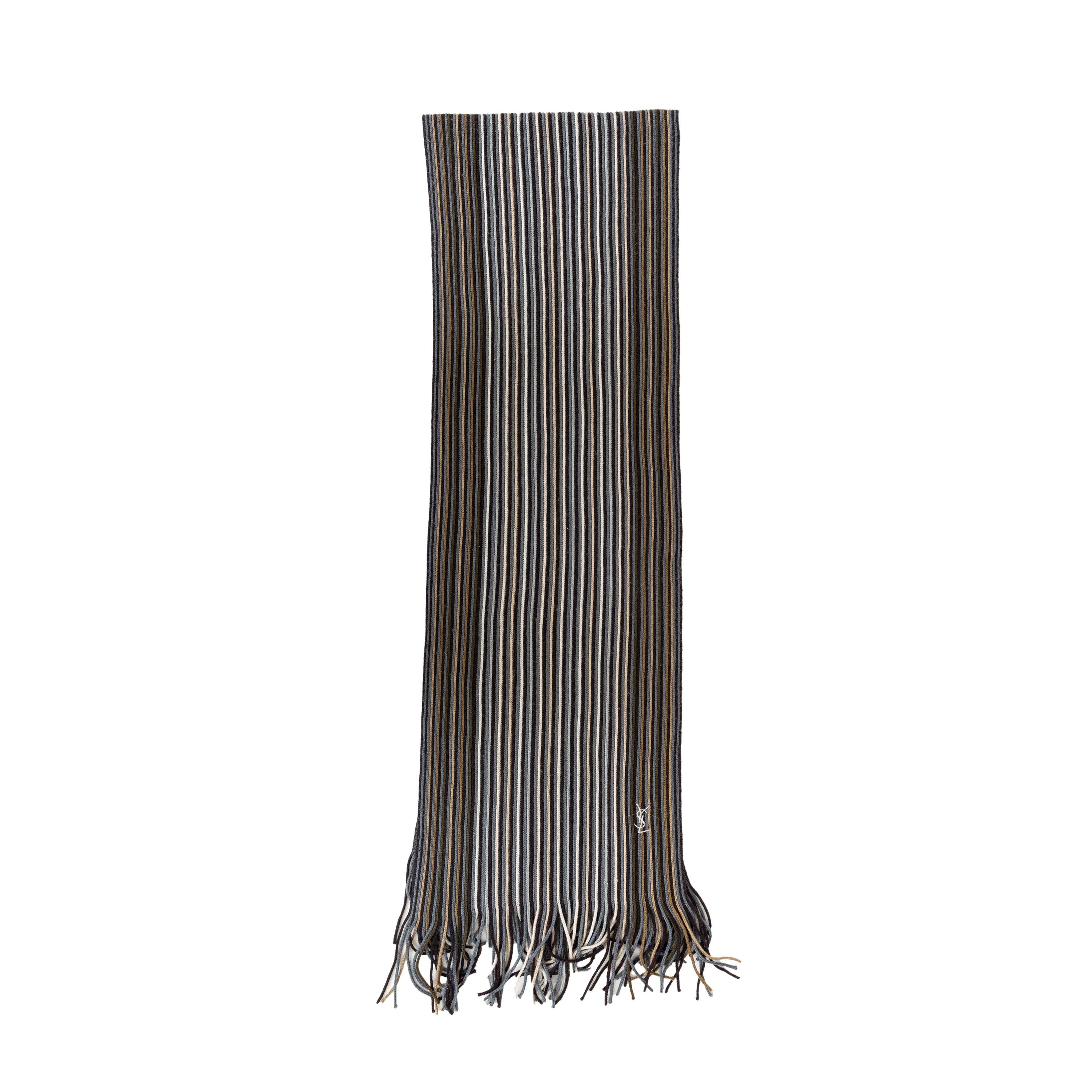 Gris Écharpe en maille Yves Saint Laurent - années 00 en vente