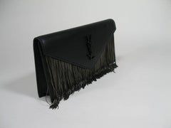 Yves Saint Laurent Le Sept Fringed Pouch in black leather / SOLD OUT in shop YSL