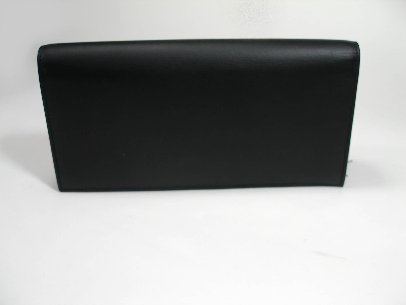 Yves Saint Laurent Le Sept Fringed Pouch in black leather / SOLD OUT in shop YSL For Sale 3
