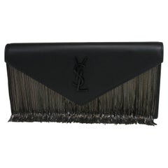 Yves Saint Laurent Le Sept Fringed Pouch in black leather / SOLD OUT in shop YSL