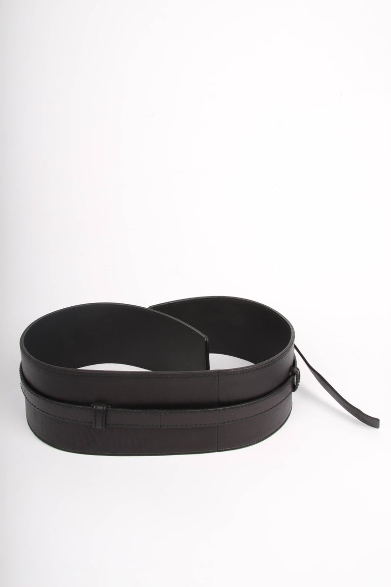 Yves Saint Laurent Leather Belt - black For Sale at 1stDibs | yves ...