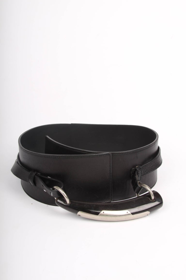 Yves Saint Laurent Leather Belt - black For Sale at 1stDibs | yves ...