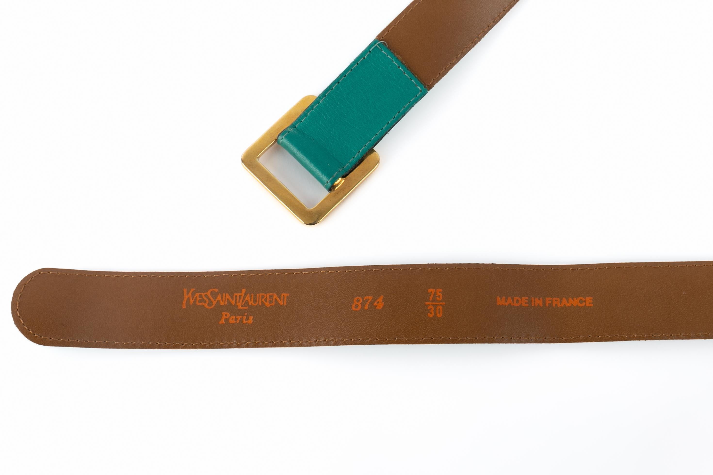 Yves Saint Laurent leather belt For Sale 3