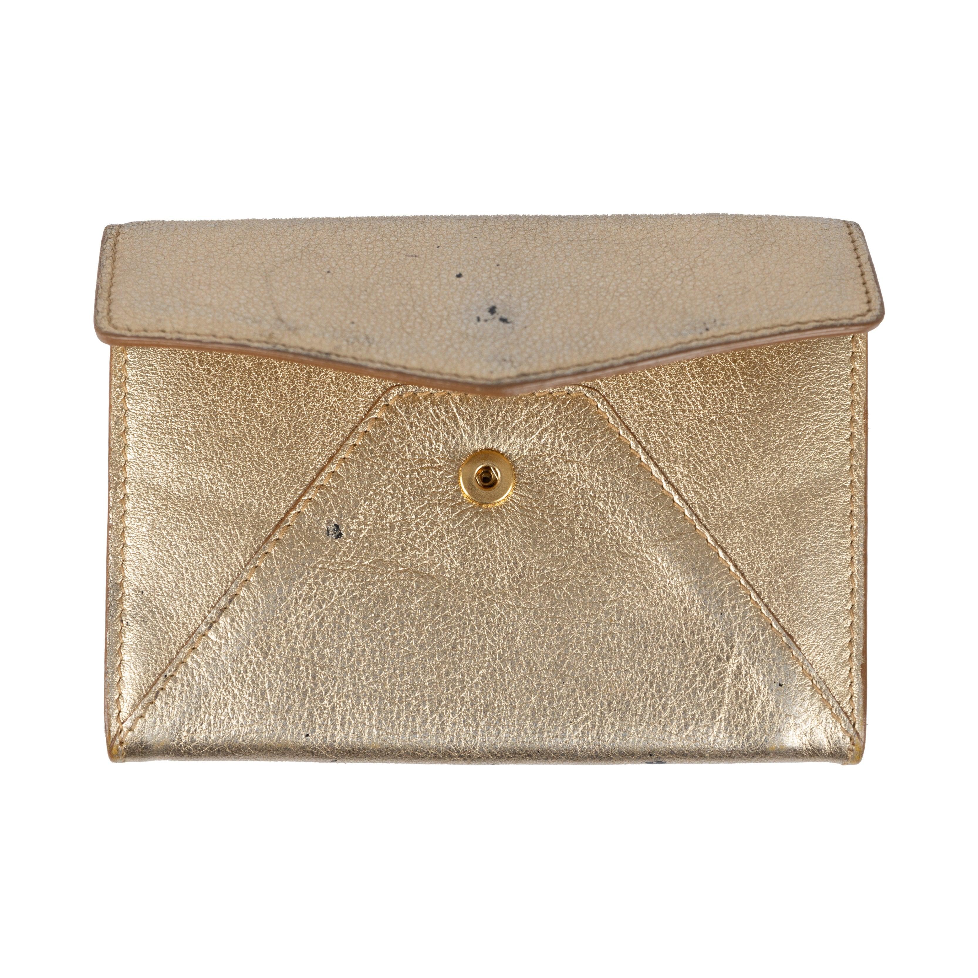 Yves Saint Laurent Leather Card Holder - '00s In Fair Condition For Sale In Milano, IT