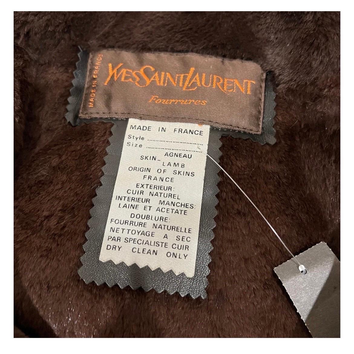 Yves Saint Laurent Leather Coat (Circa 1980s) In Good Condition In Los Angeles, CA