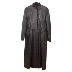 Antique Yves Saint Laurent leather coat Russian collection 1976.