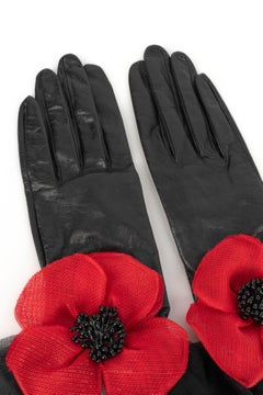 Yves Saint Laurent leather gloves