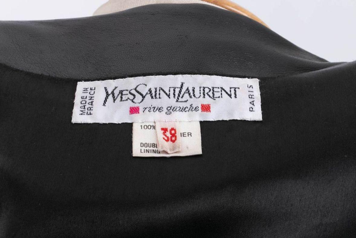 Yves Saint Laurent Leather Jacket and Skirt Set For Sale 10