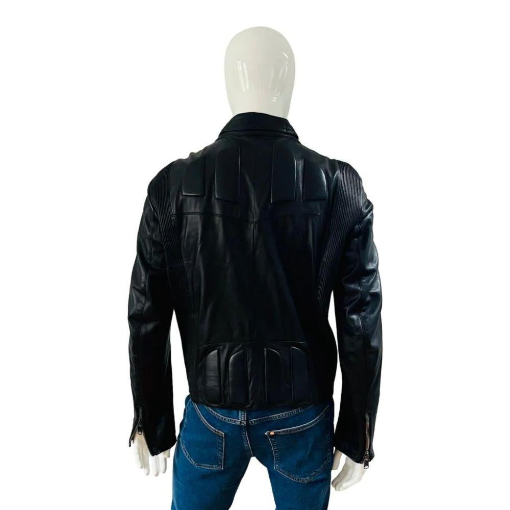 Yves Saint Laurent Leather Jacket Size 56FR In Excellent Condition For Sale In London, GB