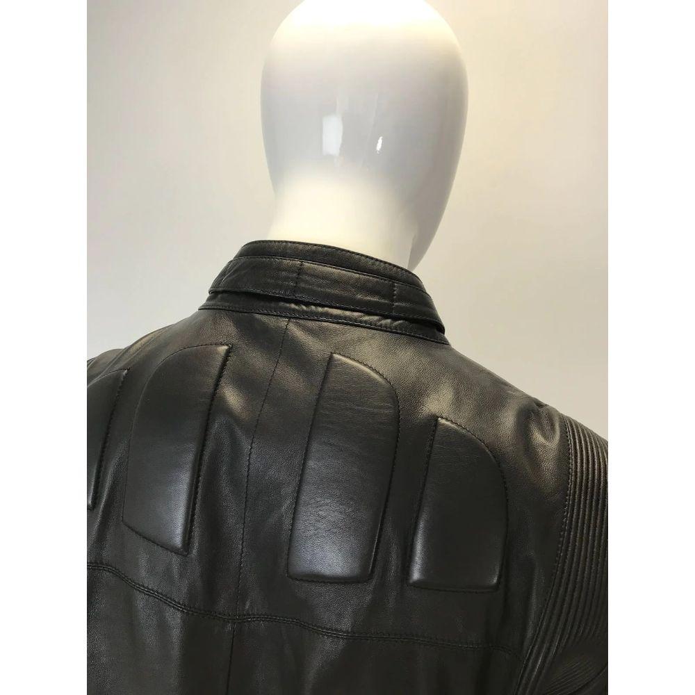 Yves Saint Laurent Leather Jacket Size 56FR For Sale 2