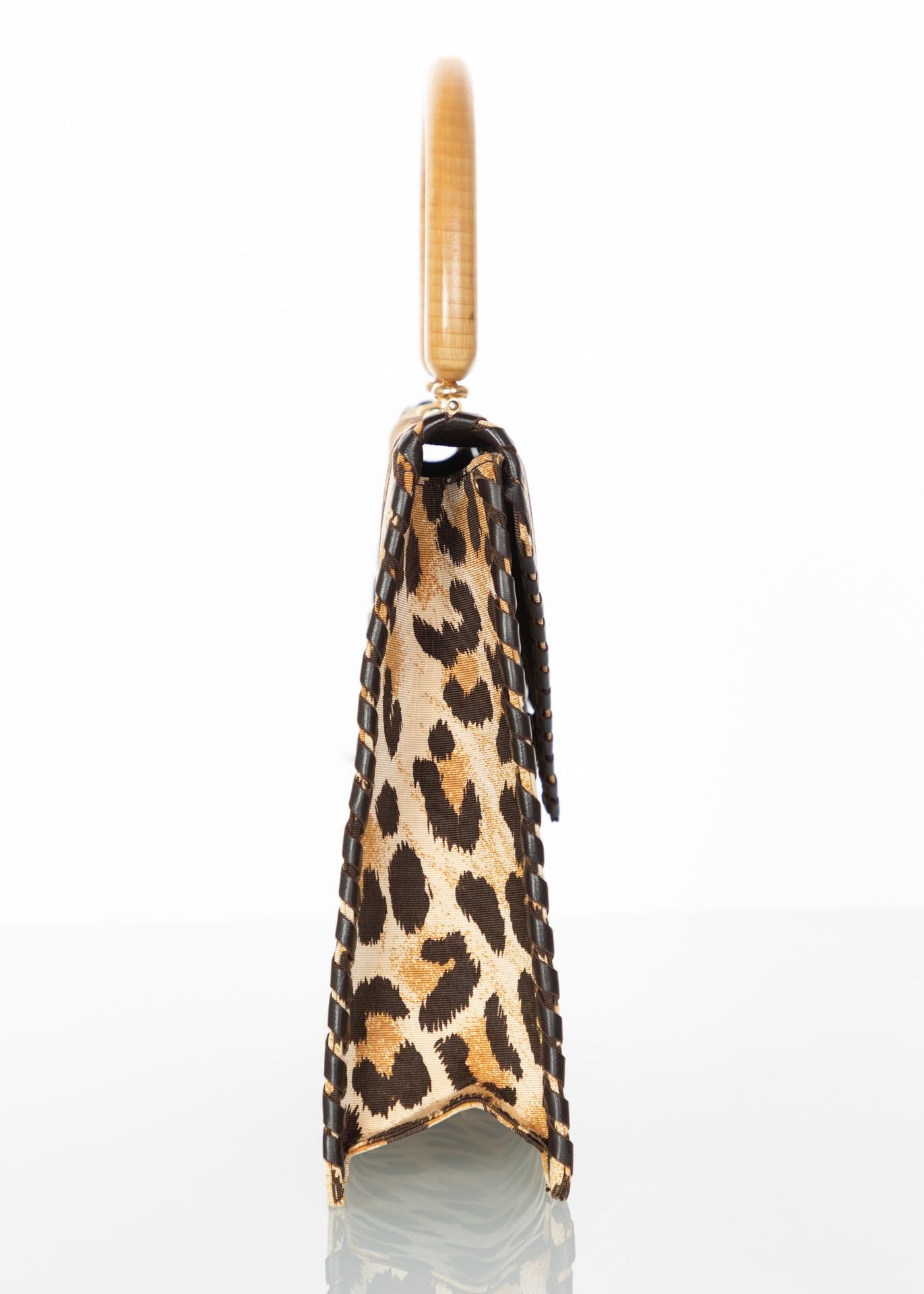 tote bag yves saint laurent leopard