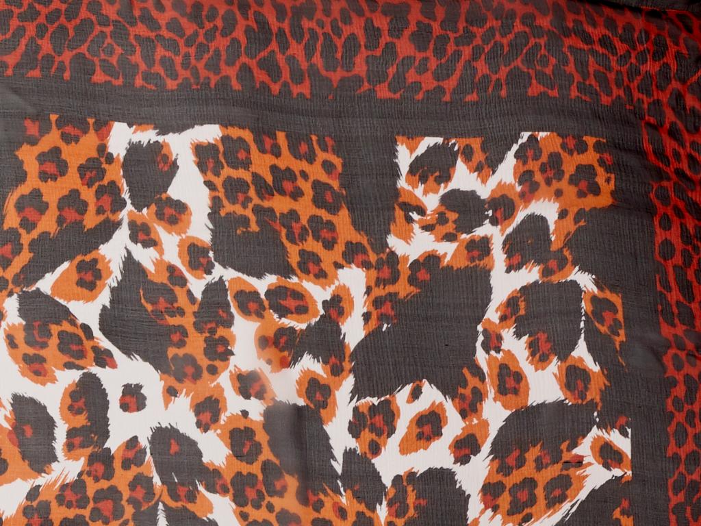 chiffon leopard print scarf