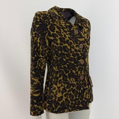 YVES SAINT LAURENT Leopard Print Jacket in Brown circa 1990