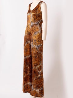 Yves Saint Laurent Leopard Print Jumpsuit