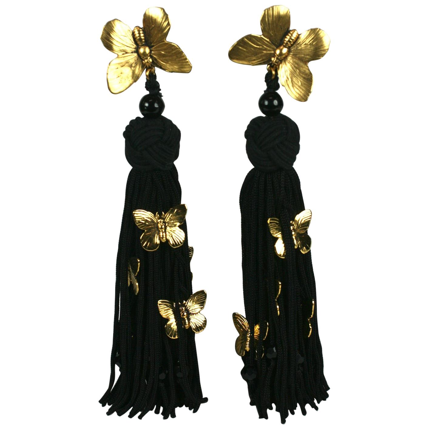 Yves Saint Laurent "Les Chinoises" Haute Couture Long Earclips