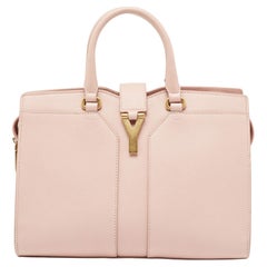 Yves Saint Laurent Light Pink Leather Small Y-Ligne Cabas Tote