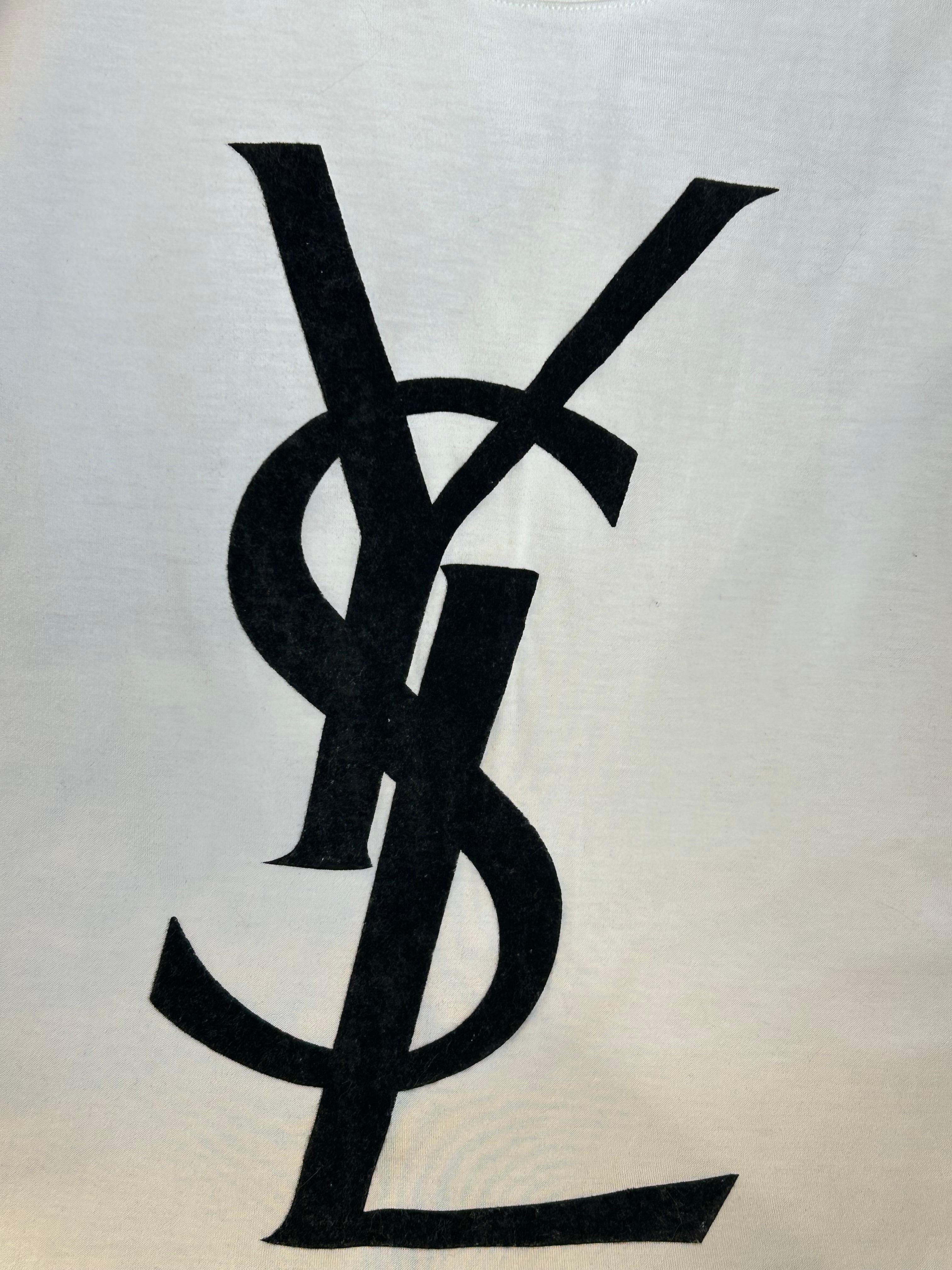 Yves Saint Laurent - Maglietta con logo taglia XS 1
