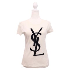 Yves Saint Laurent - Maglietta con logo taglia XS