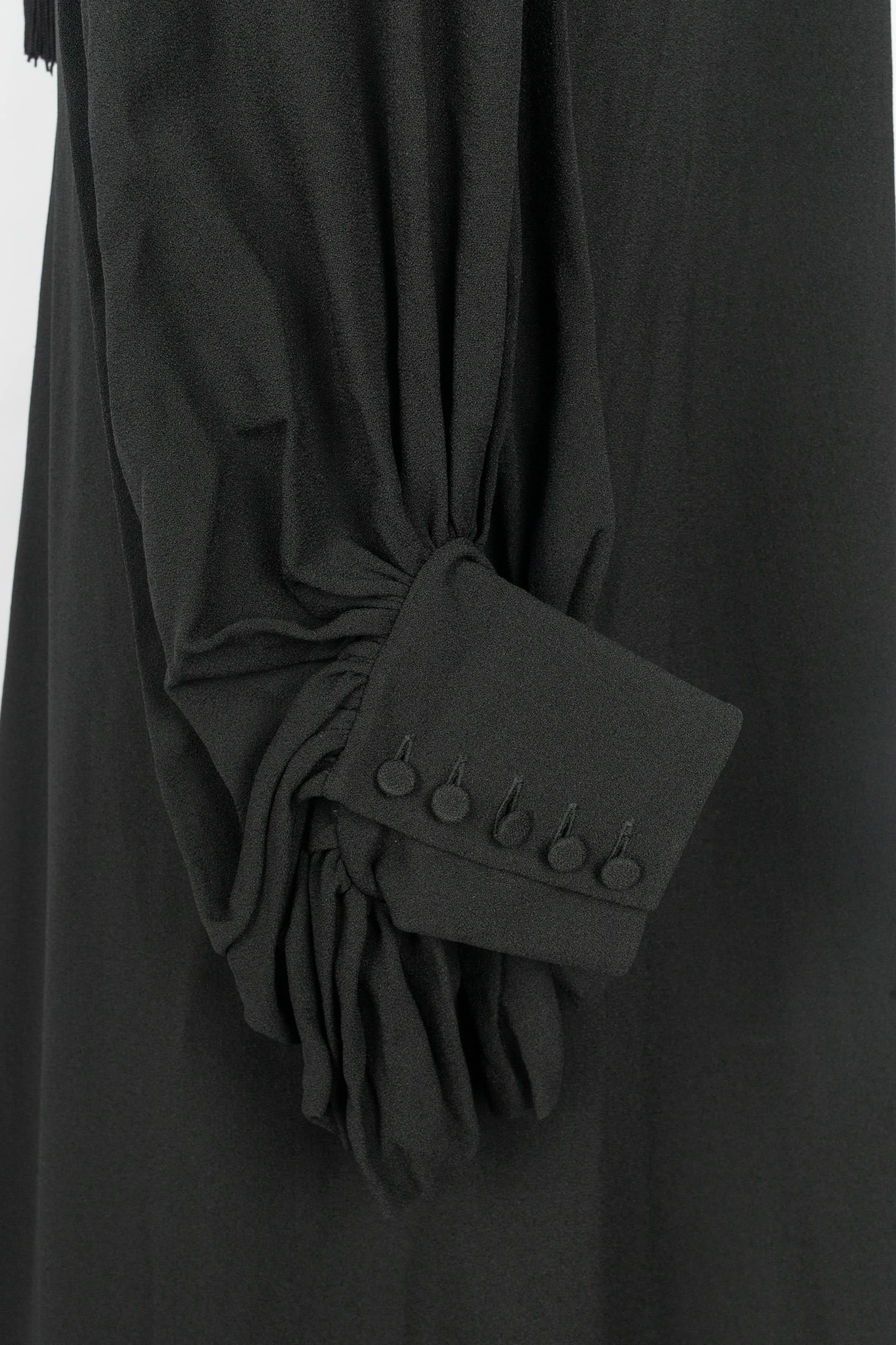 Yves Saint Laurent long hooded dress For Sale 1