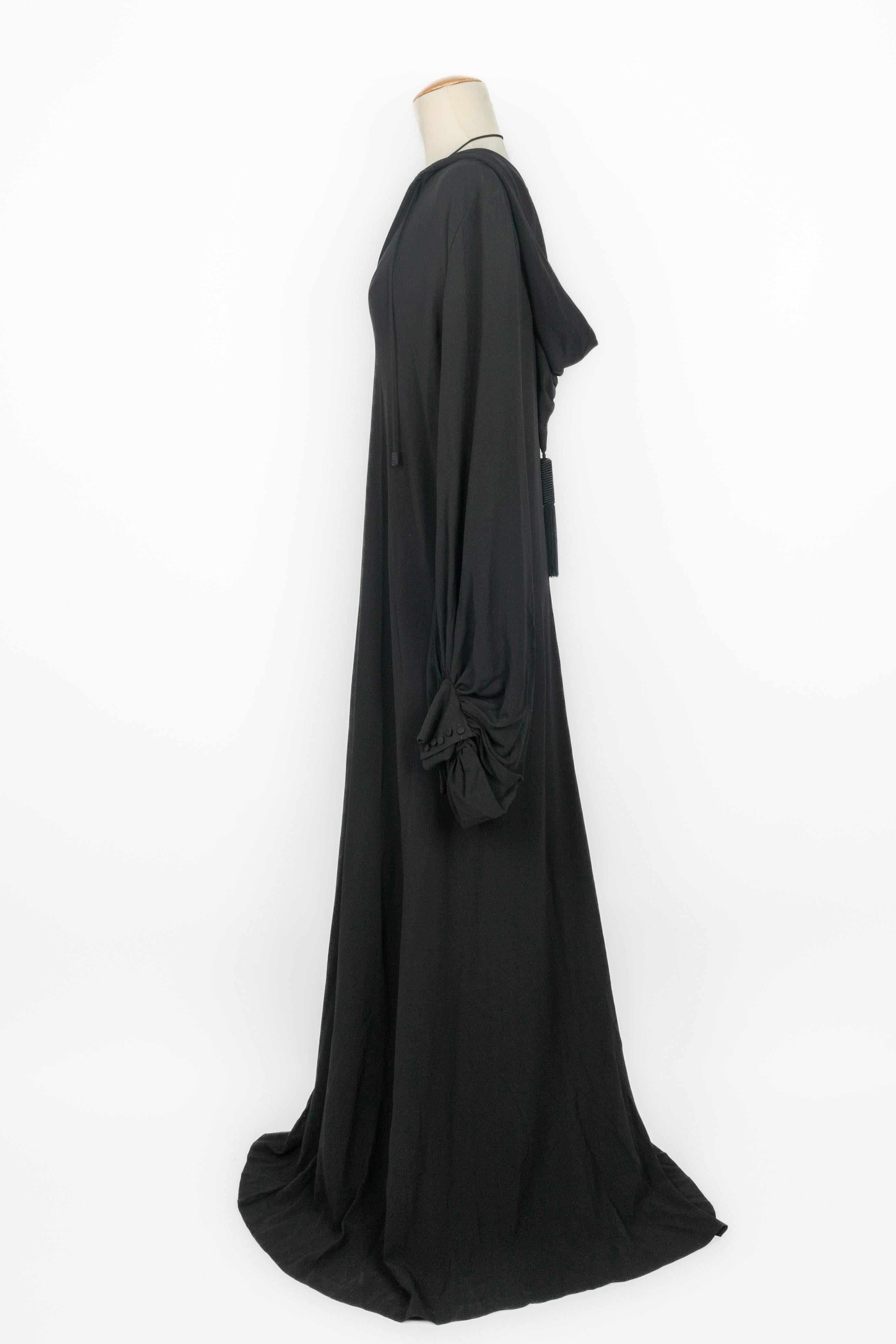 Yves Saint Laurent long hooded dress For Sale 4