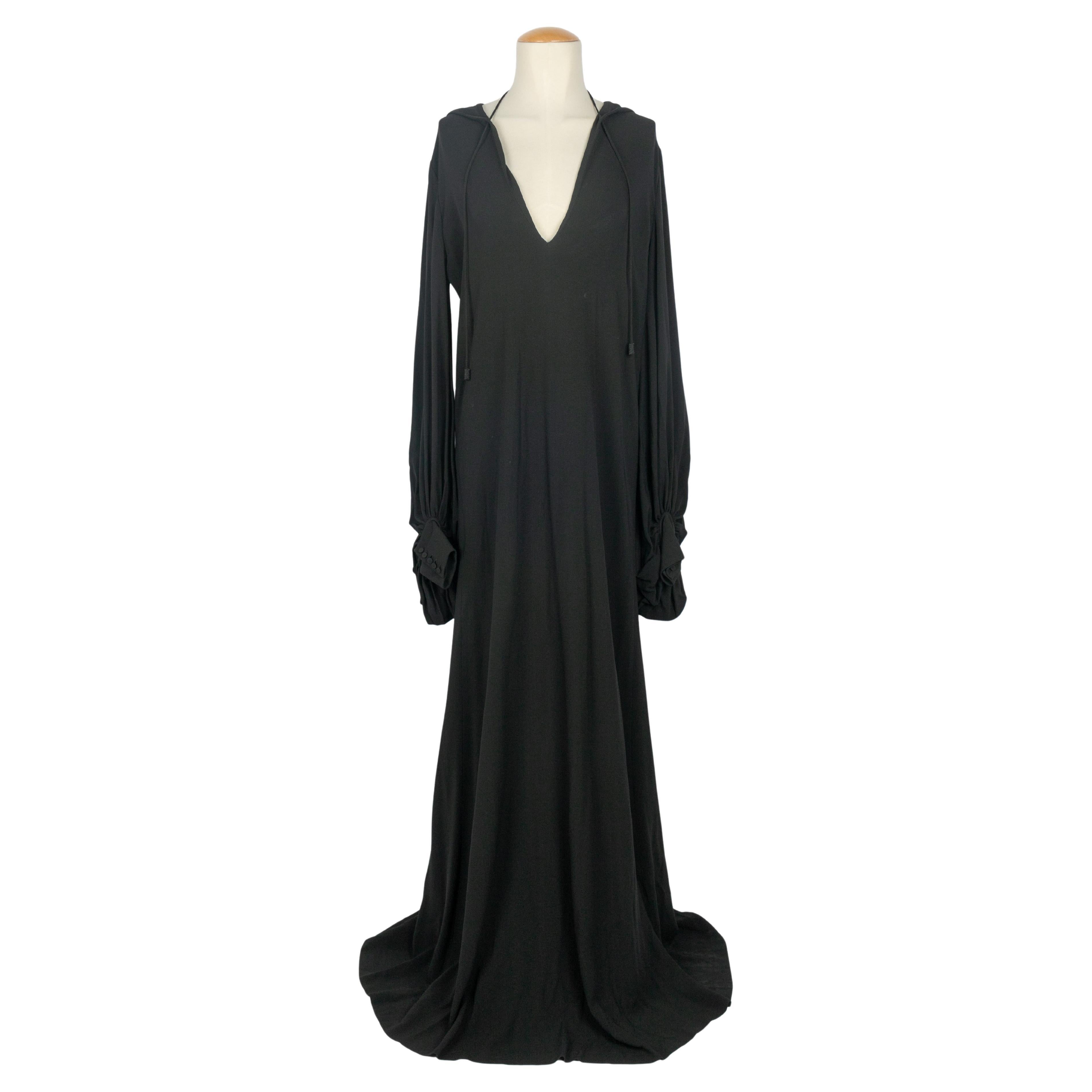 Yves Saint Laurent long hooded dress For Sale