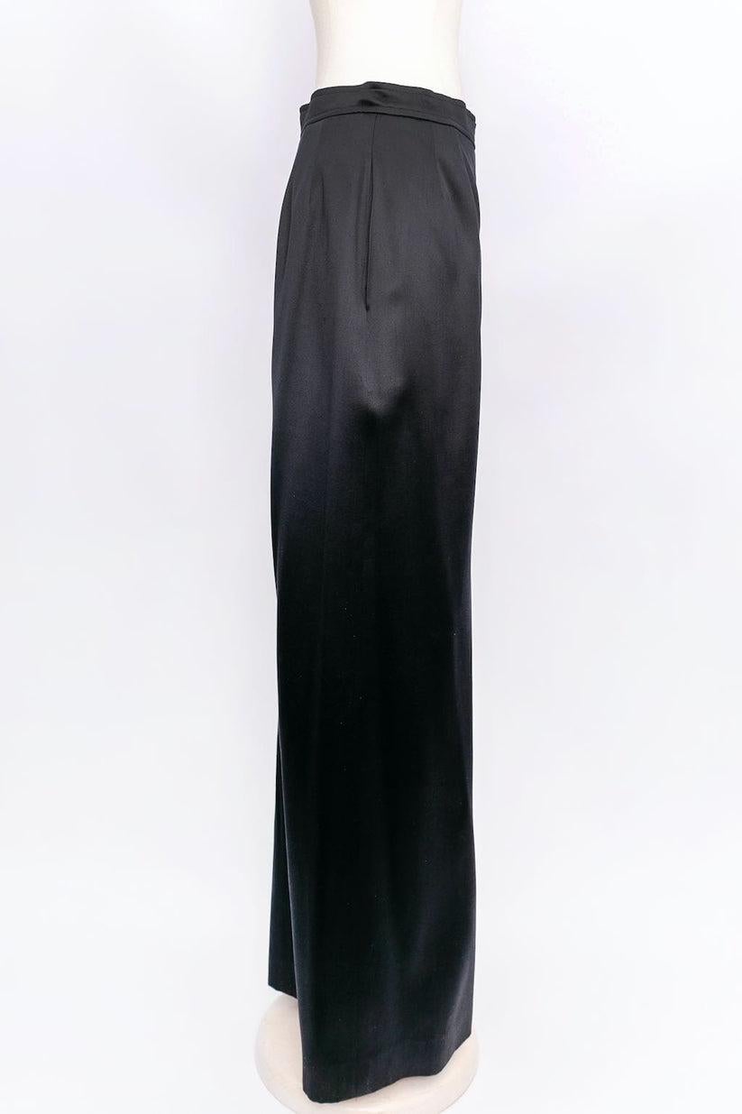 Yves Saint Laurent Long Silk Skirt In Excellent Condition For Sale In SAINT-OUEN-SUR-SEINE, FR