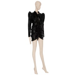 Yves Saint Laurent Long Sleeve Black Sequin Dress 38 Fr
