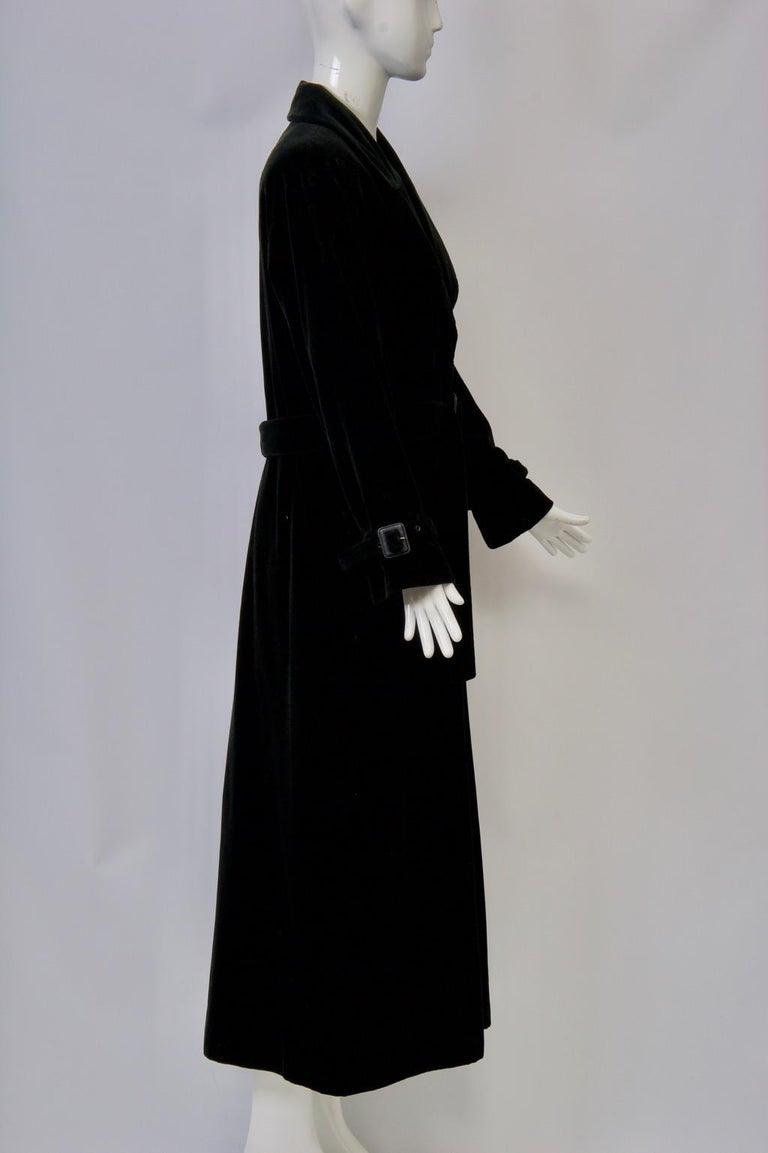 Yves Saint Laurent Long Velvet Coat at 1stDibs | velvet coat dress