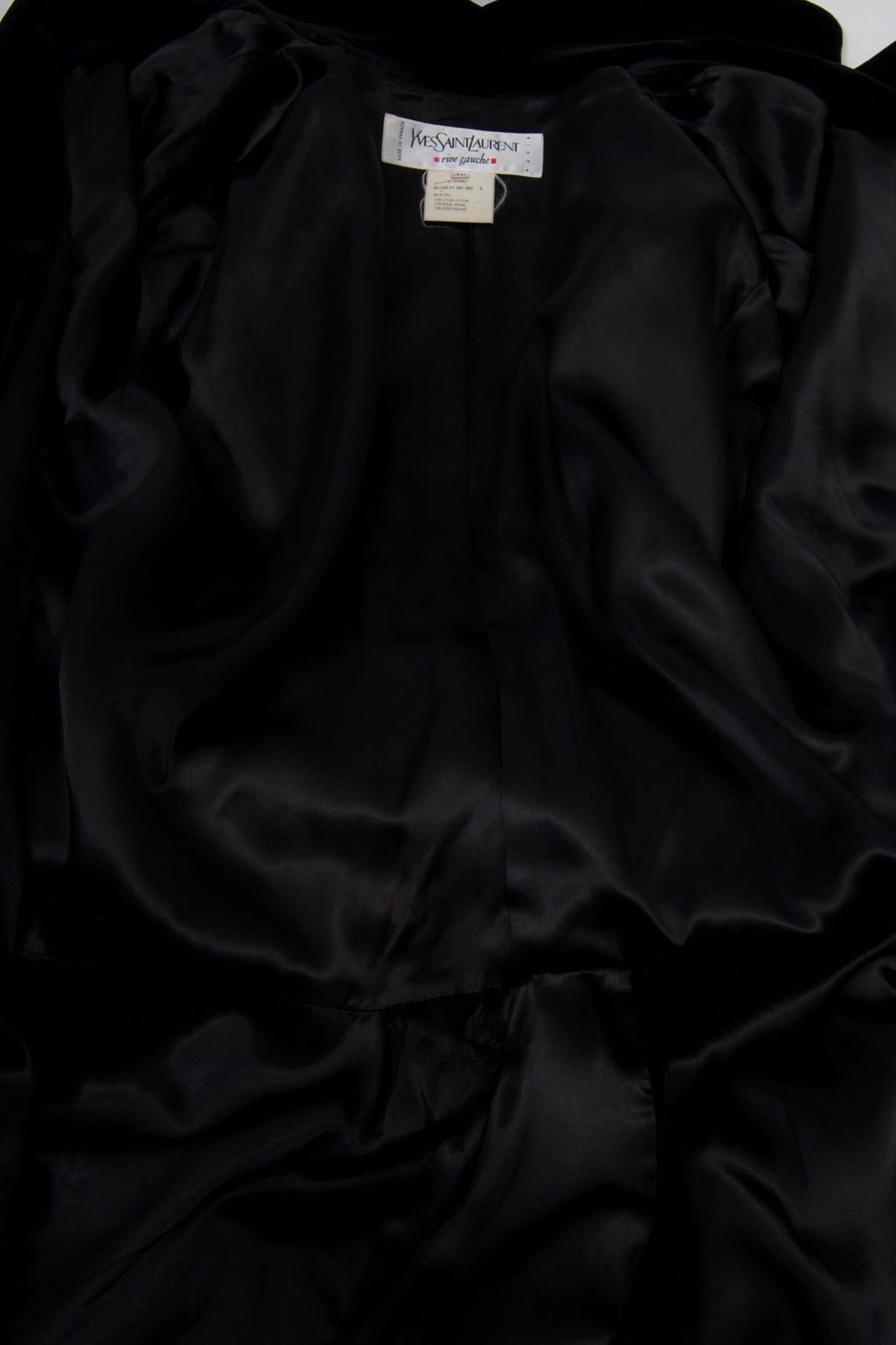 Yves Saint Laurent Long Velvet Coat 2