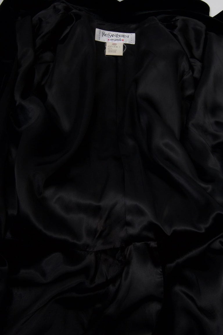 Yves Saint Laurent Long Velvet Coat at 1stDibs | velvet coat dress