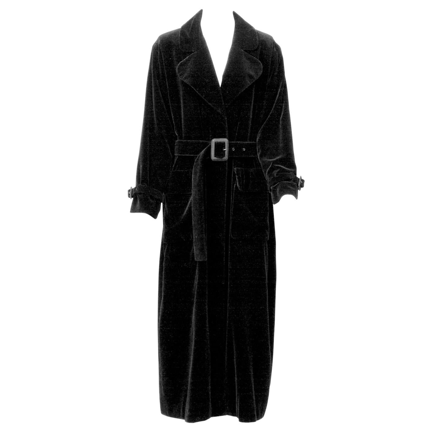 Yves Saint Laurent Long Velvet Coat