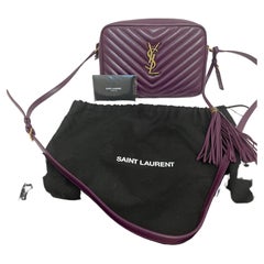 Yves Saint Laurent Sac à appareil photo Lou en cuir comme neuf avec sac à poussière et carte