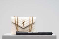 Yves Saint Laurent LouLou Bag Medium Quilted Leather Ivory