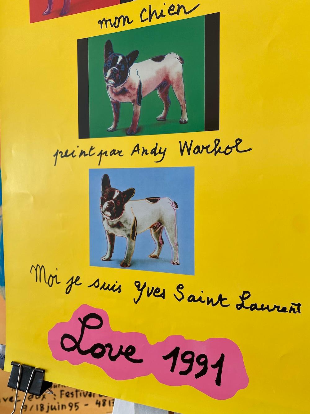 Modern Yves Saint Laurent 'LOVE 1991' Original Vintage Poster   For Sale